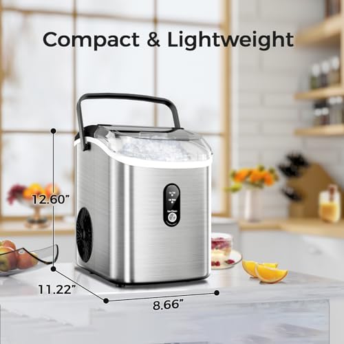 Stainless Steels Silver Nugget Ice Maker O7954