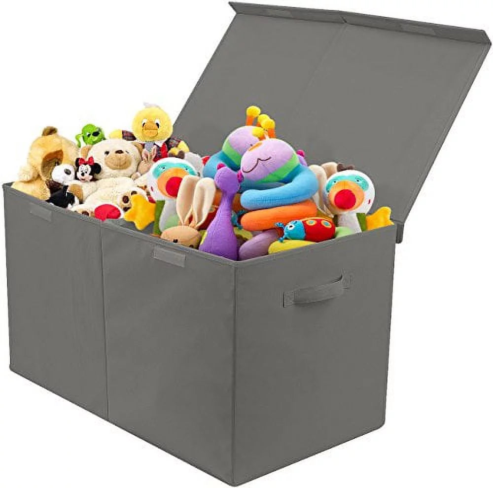 Large Toy Chest with Flip-Top Lid (Gray) Y30924