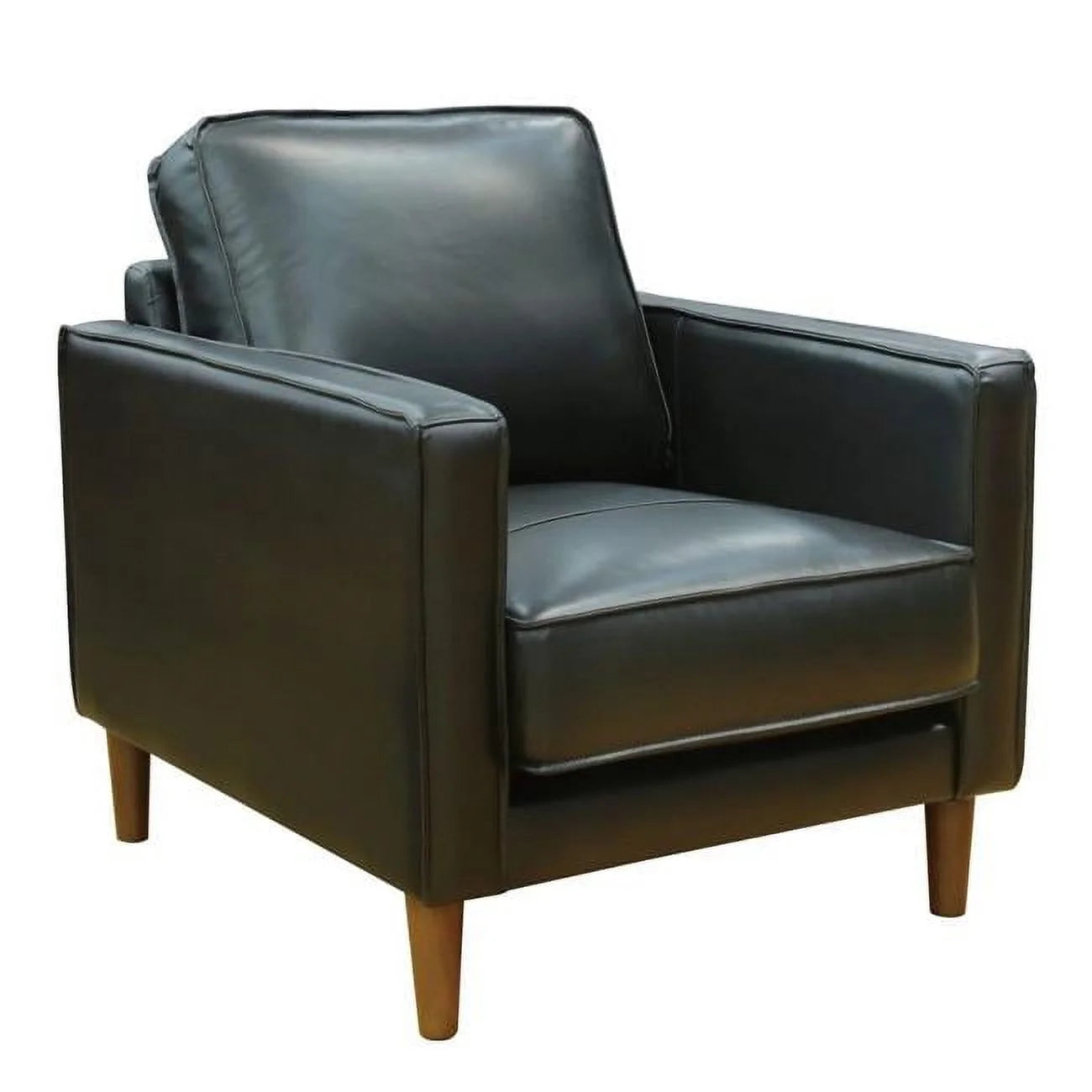 Black Top Grain Leather Accent Armchair A778156