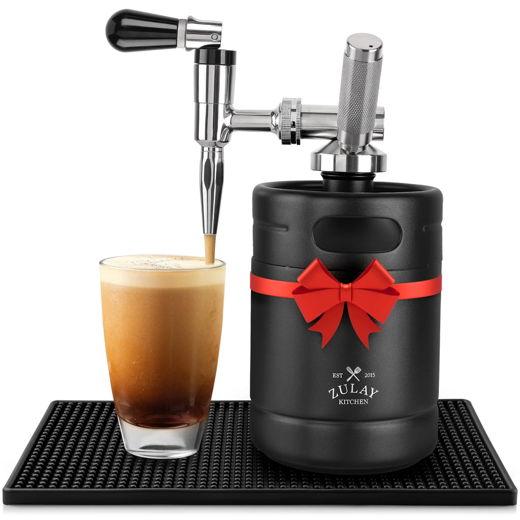 1 Gallon Cold Brew Coffee Maker with Thick Glass, Stainless Steel Mesh Filter and Spigot Z1251