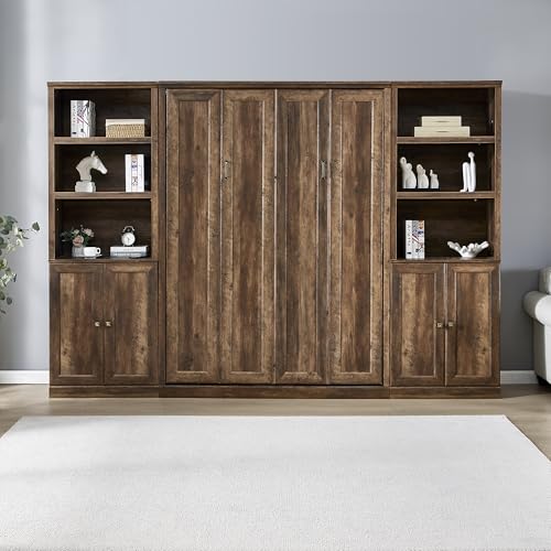 Queen Wooden Murphy Bed, Folding Wall Bed D180