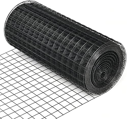 Black Vinyl Coated Welded Wire Mesh, 1 Inch x 1 Inch Grid (48 Inch x 50 ft.) Q286751