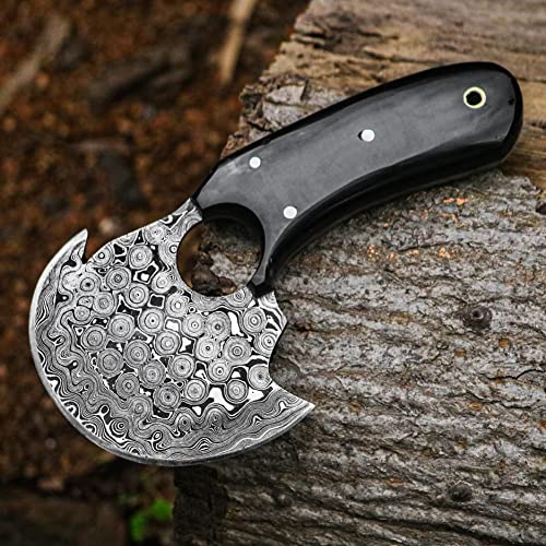 Handmade Damascus Steel Ulu Knife X647467