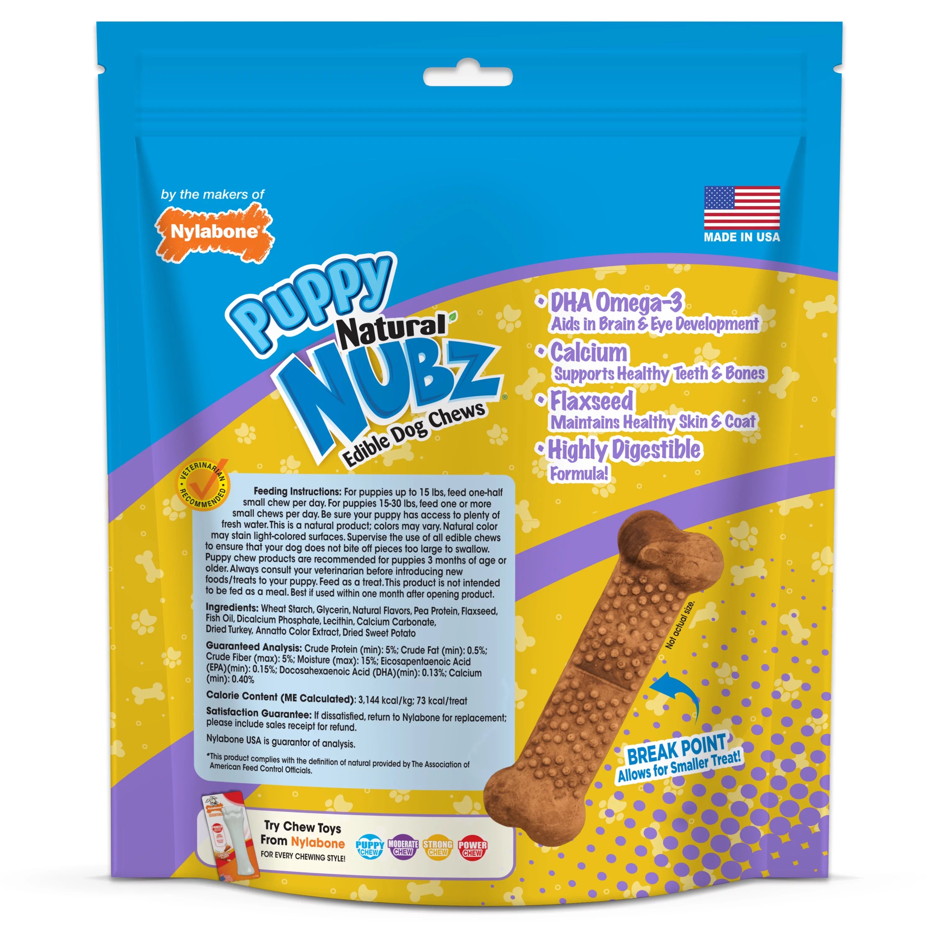 Turkey & Sweet Potato Flavor Small Puppy Chew Treats A927108
