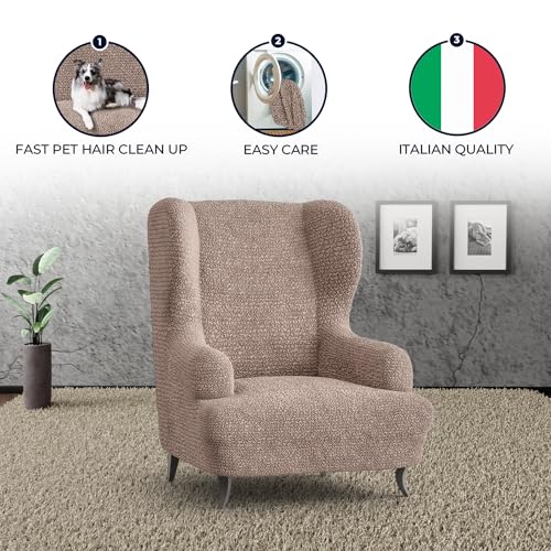 Blue Wingback Chair Slipcover O928