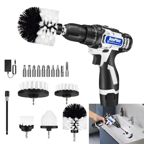 Electric Spin Scrubber Handheld, 2 Speed, with 9 Brush Heads, 450RPM Battery Power Scrubber Waterproof, 3.0Ah Battery and Charger X32262