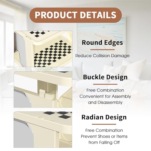 Vertical Shoe Rack Organizer, Foldable Narrow Three Layers H5506