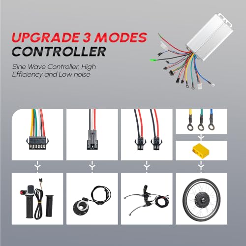 48V 1200W 26" Electric Bike Hub Motor Kit J81826