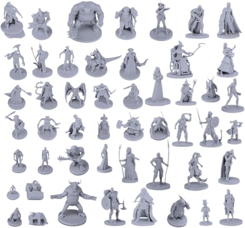 50 Miniatures Fantasy Tabletop RPG Figures A2704