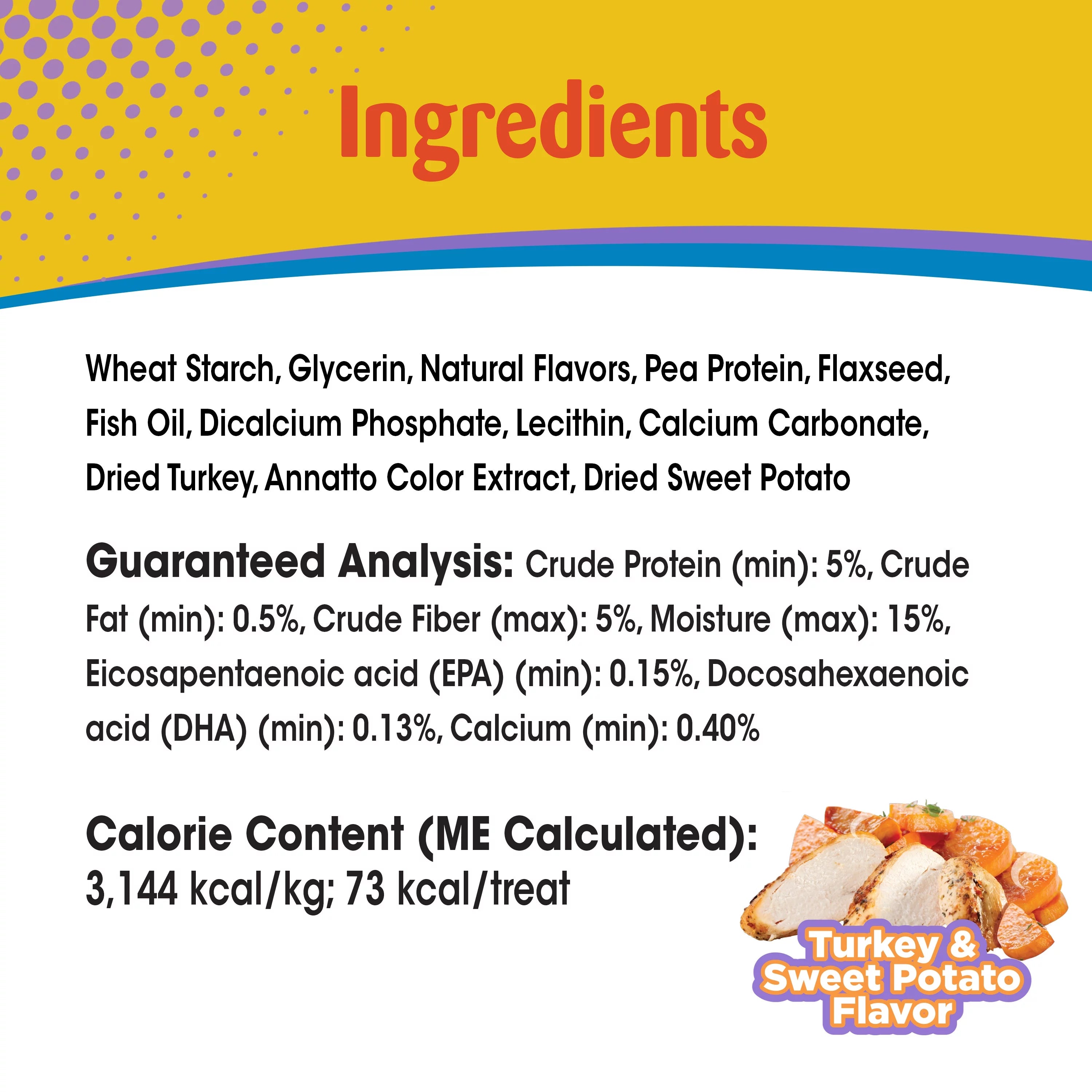 Turkey & Sweet Potato Flavor Small Puppy Chew Treats A927108