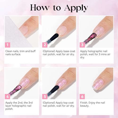 Holographic Nail Polish S5788