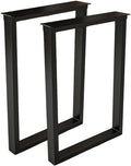 Set of 2 Black Metal Table Legs 40x60cm T7044