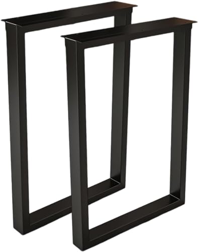 Set of 2 Black Metal Table Legs 40x60cm T7044