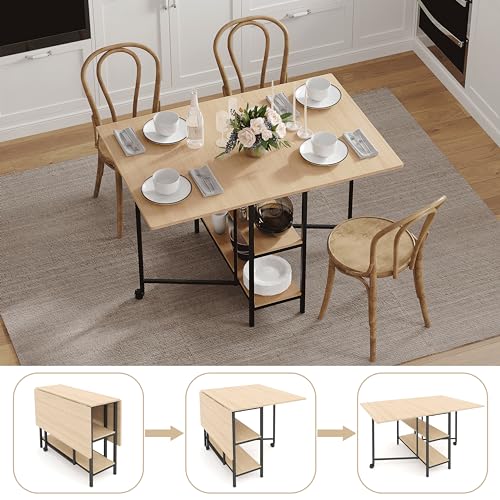 Solid Wooden Drop Leaf Dining Table Q657