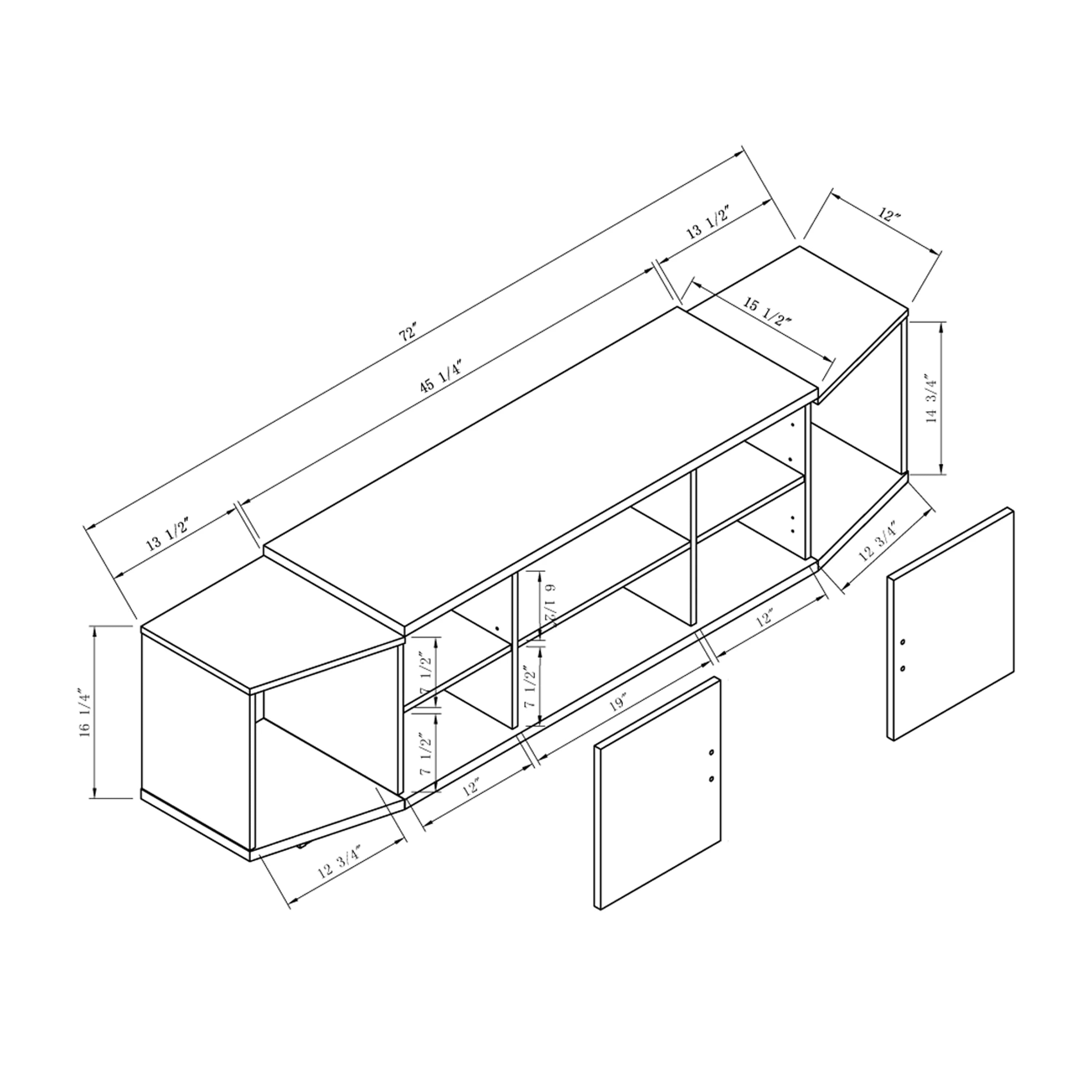 Cappuccino TV Stand Z7965