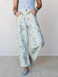 Decades Of Florals Barrel Jeans - Blue