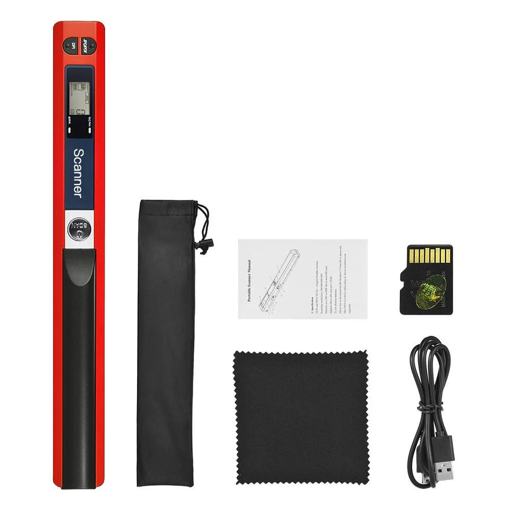 Portable Handheld Wireless Scanner A4 Size 900DPI LCD Display with 8GB TF Card S86912