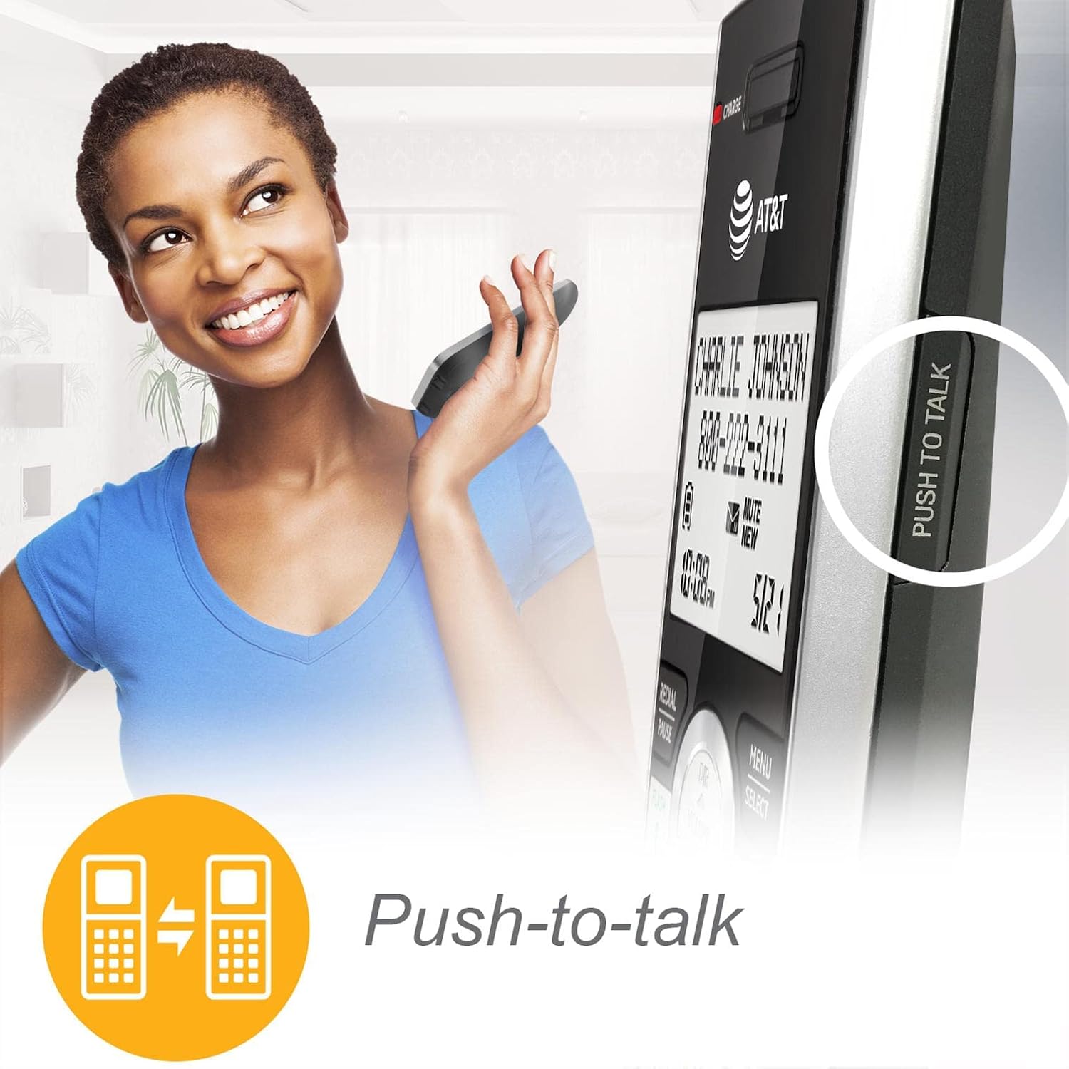 Silver Black 2-Handset Corded/Cordless Phone D55932