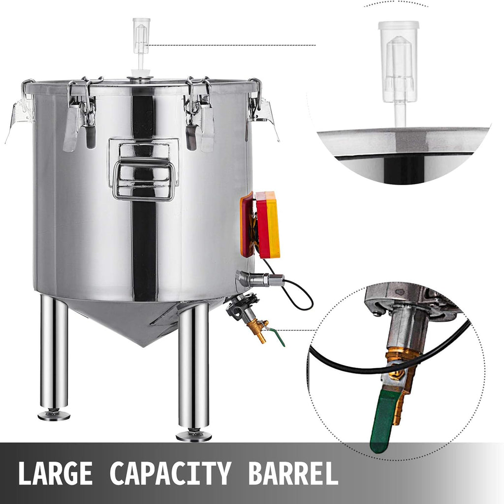 14 Gallon Stainless Steel Brew Fermenter with Conical Base H5397