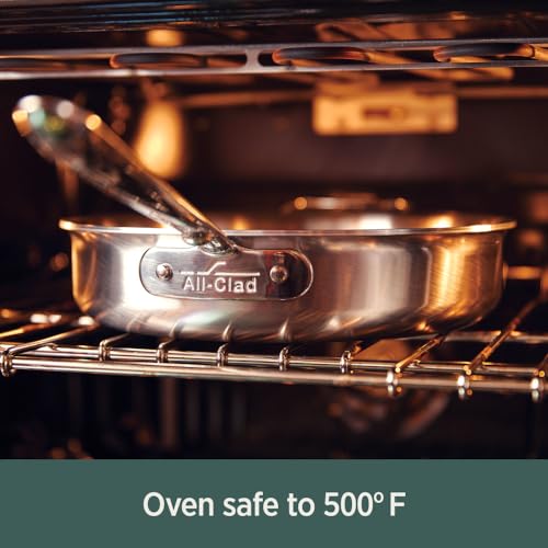 5-Ply Brushed Stainless Steel Fry Pan 8 Inch L370127