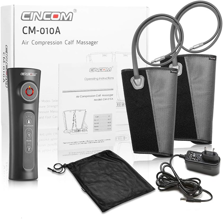Leg Massager Air Compression Calf Wraps with 2 Modes 3 Intensities O5018