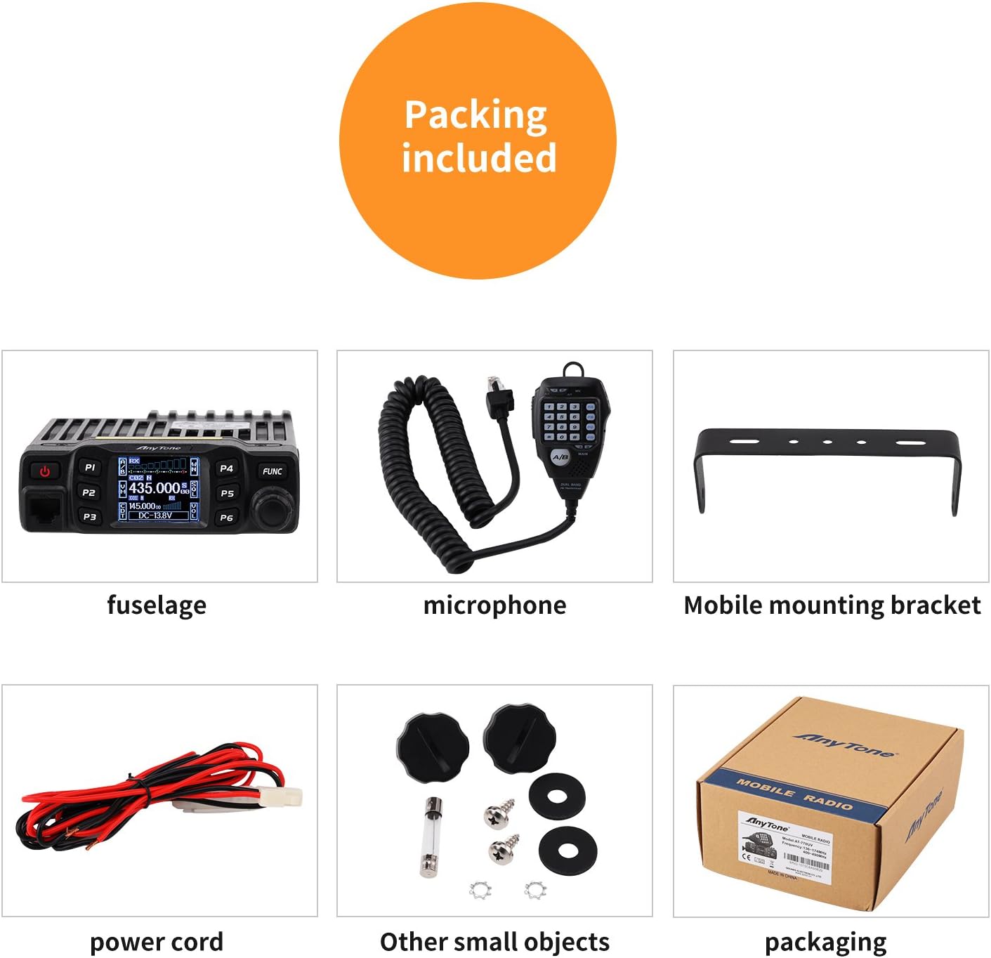 Dual Band Transceiver Mobile Radio VHF/UHF Two Way Radio P6613