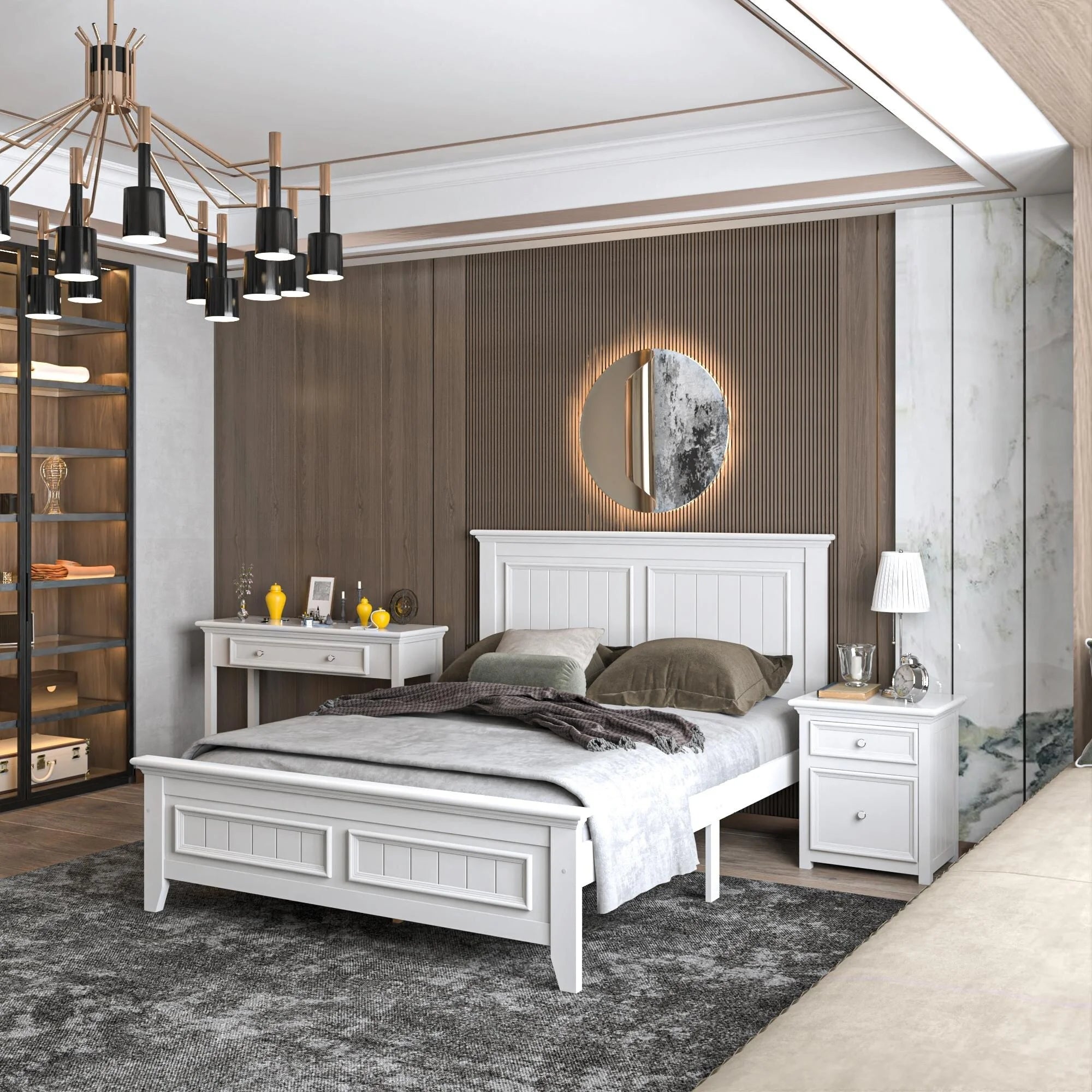 Queen Solid Wood Bed Frame K379