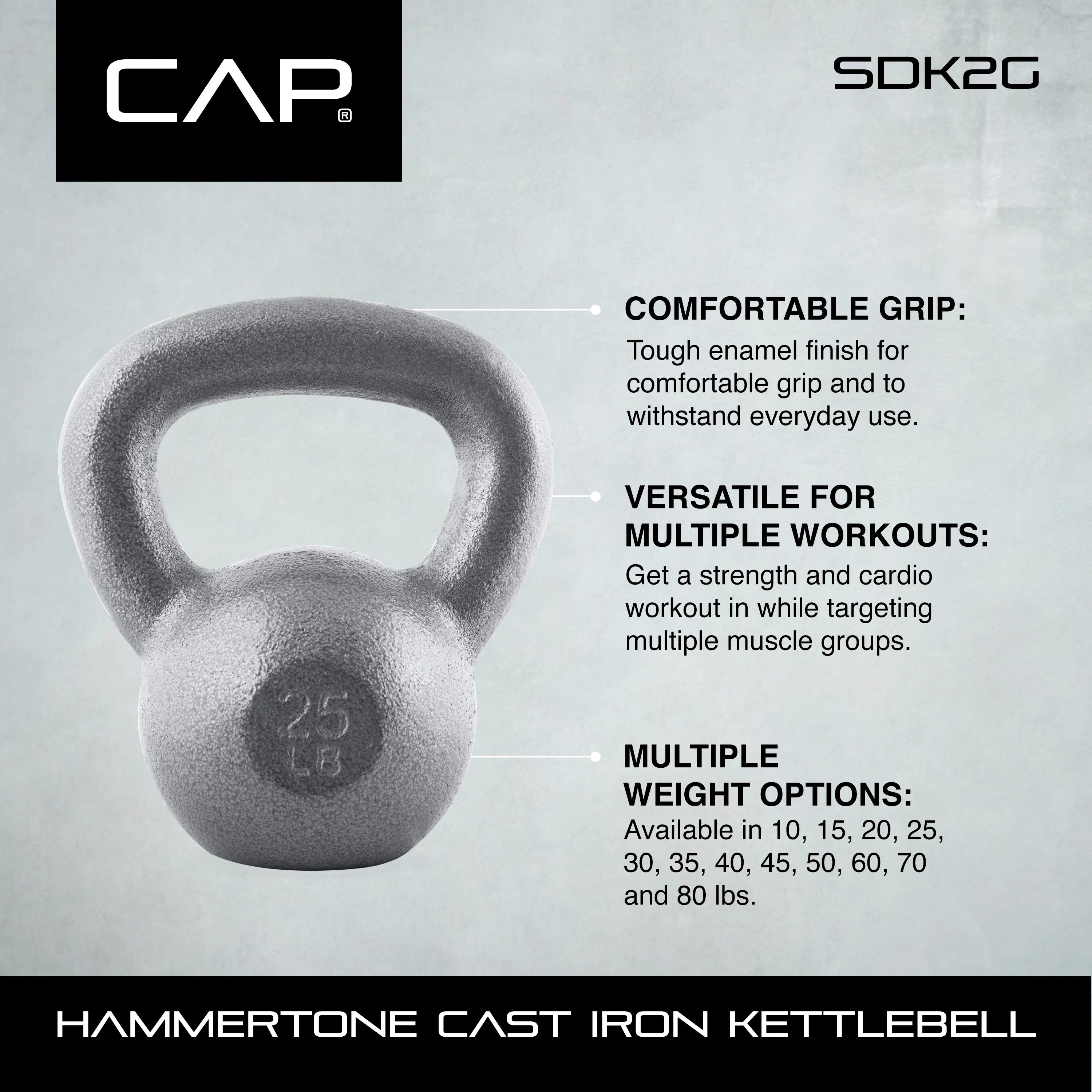 35-Pound Cast Iron Kettlebell Z1014
