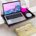 Minimalist Black Wood Bedside Shelf T1263