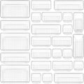 25 Count Clear Plastic Drawer Organizers Set, 4-Size Storage Bins G761