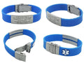 Black Medical Alert Bracelet with Custom Engraving U7862