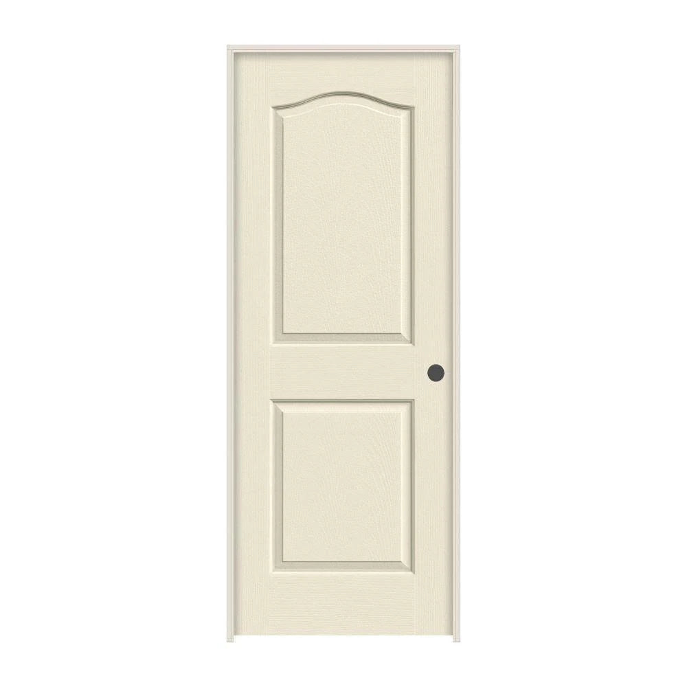 28 in. x 80 in. Primed Left-Hand Textured Solid Core Molded Composite MDF Single Prehung Interior Door B59544