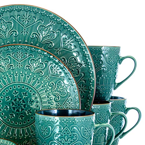 16 Piece Stoneware Dinnerware Dish Set M9023
