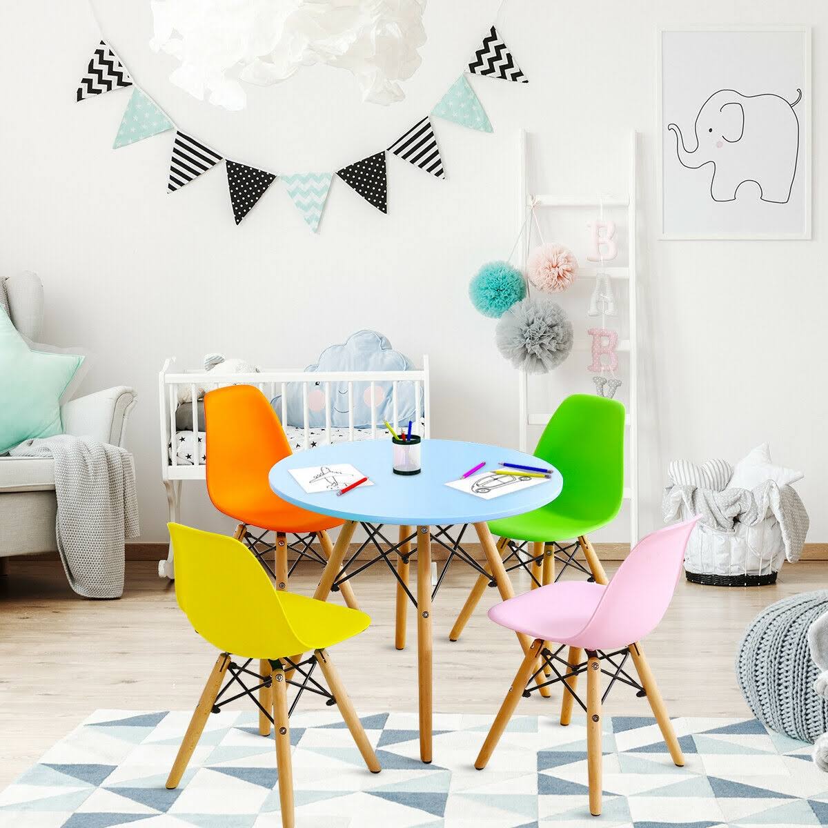 5 Piece Kids Set with 4 Armless Chairs S2565
