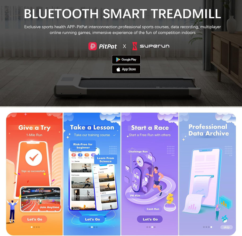 Walking Pad Under Desk Treadmill with Remote Control LED Display K836029