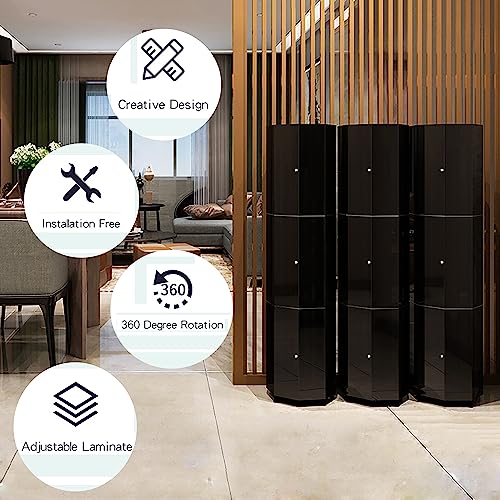 Rotating Shoe Rack Tower 360° Rotating Shoe Cabinet Round Shoe Rack Organizer Tower Staircase Storage Vertical Shoe Rack V993