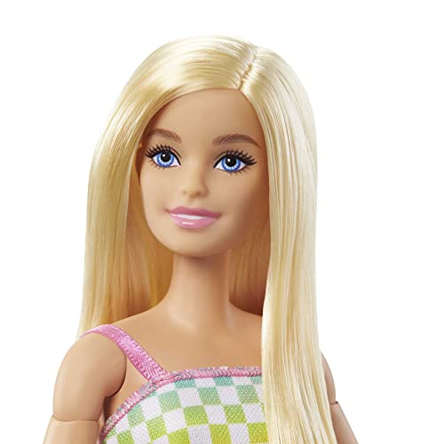 Wheelchair & Ramp Doll with Wavy Blonde Hair & Tropical-Print Outfit O93850