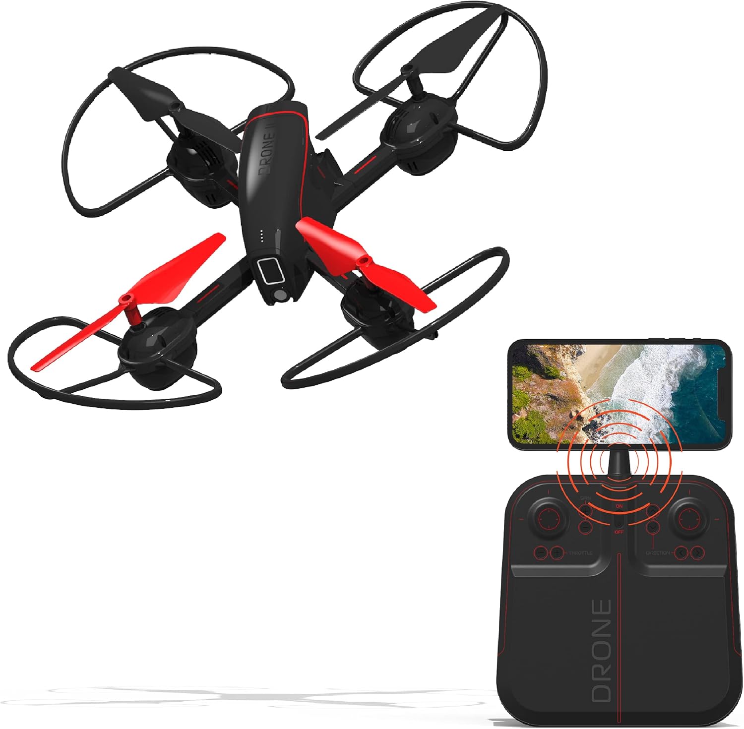 10” Drone with Camera, LED Lights, Rechargeable Battery T442