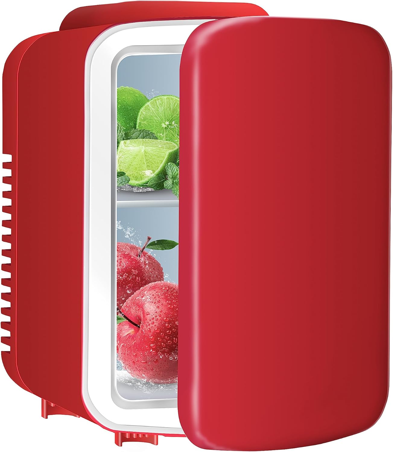 4L Mini Fridge Portable Cooler Warmer Freon-Free Small Refrigerator Red F424