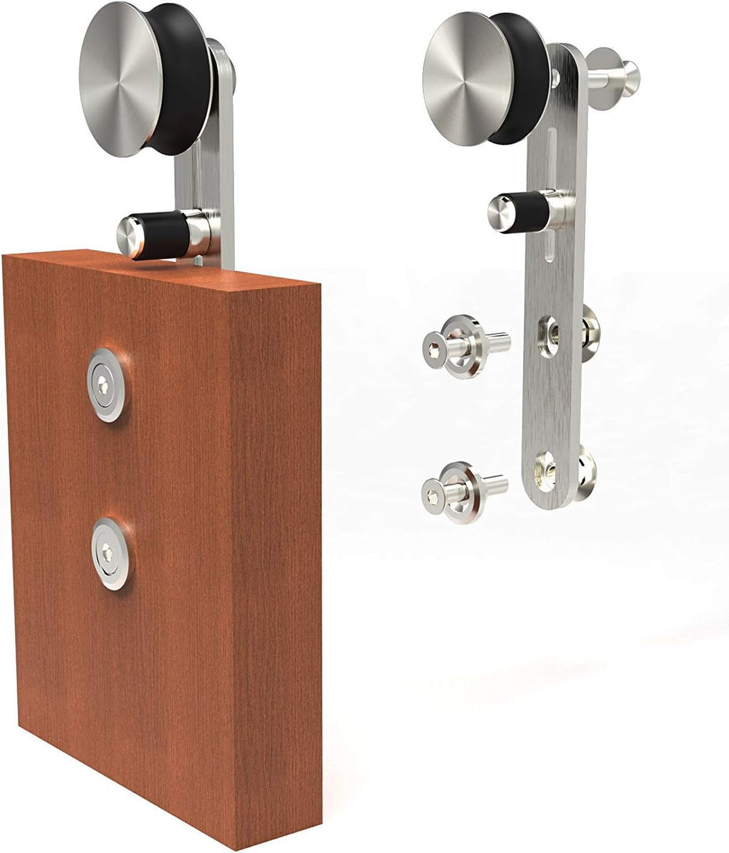 14FT Stainless Steel Sliding Double Barn Door Hardware Track Kit A85282
