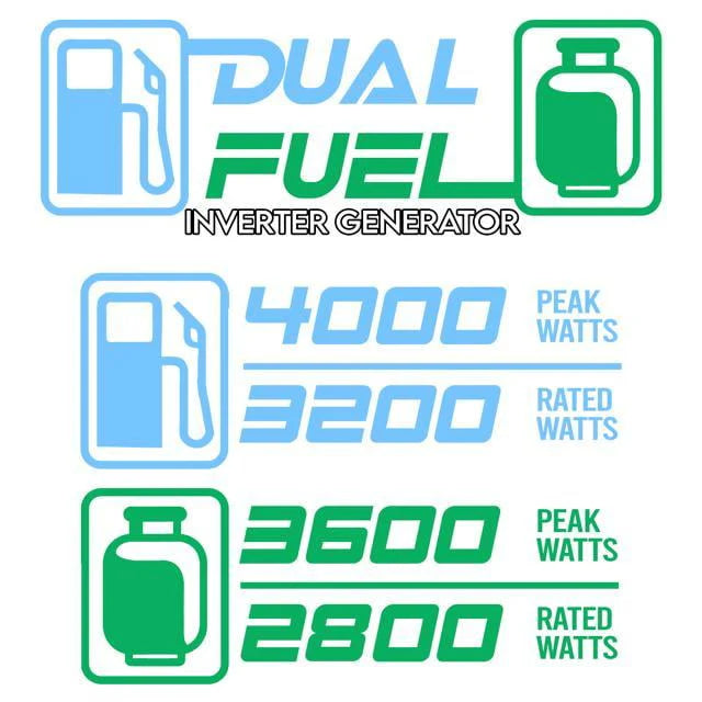 4000W Portable Dual Fuel Generator X500