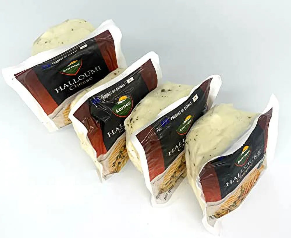 4 Pack Halloumi Cheese Cow Sheep Goat's Milk 8.8 oz B150