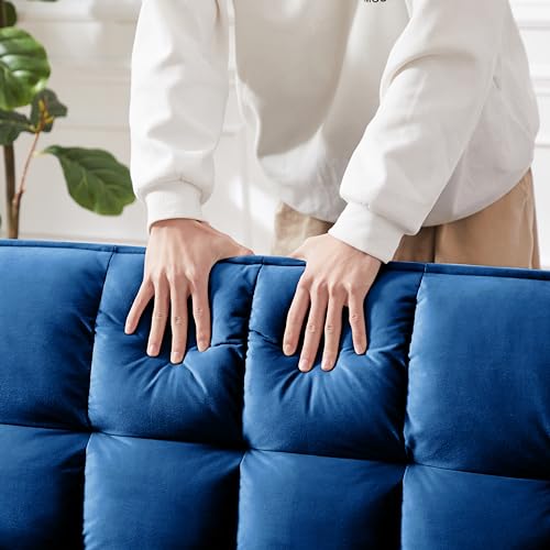 Velvet Convertible Sofa Bed with Adjustable Back H82868