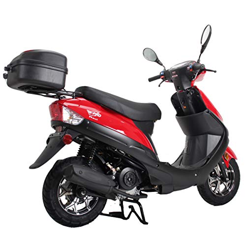 50cc Moped with Electric/Kick Start, Rear Trunk, 10" Aluminum Wheels V62691