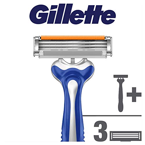 Sensor Excel Razor + 3 Razor Blade Refills, Twin Razor Blades I6830