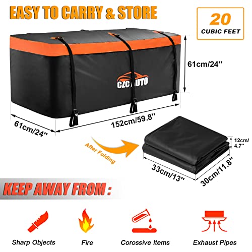 Blue 20 cu. ft Waterproof Hitch Cargo Carrier Bag B1540