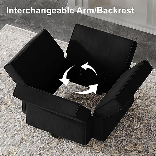 Modular U Shaped Sectional Sofa with Storage Seat Reversible Chaise Ottoman Velvet Fabric Z400270