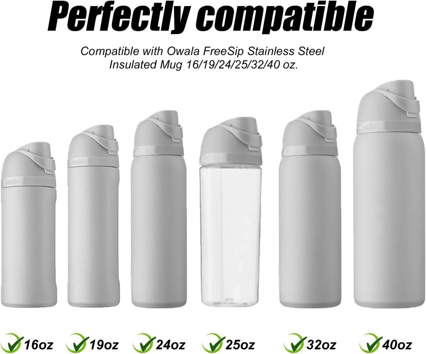 4pcs Silicone Bottle Seal Ring Replacement Rubber Stopper for 19oz 24oz 32oz 40oz Water Bottle Lid Parts X571336
