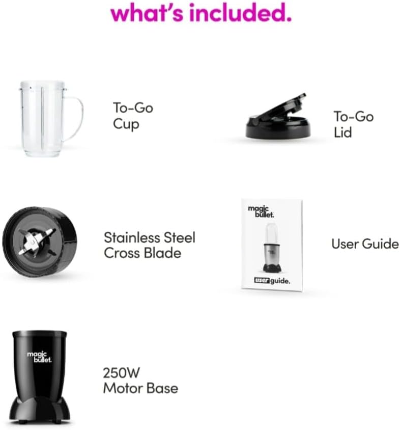 Black 4 Pieces Personal Blender C669995