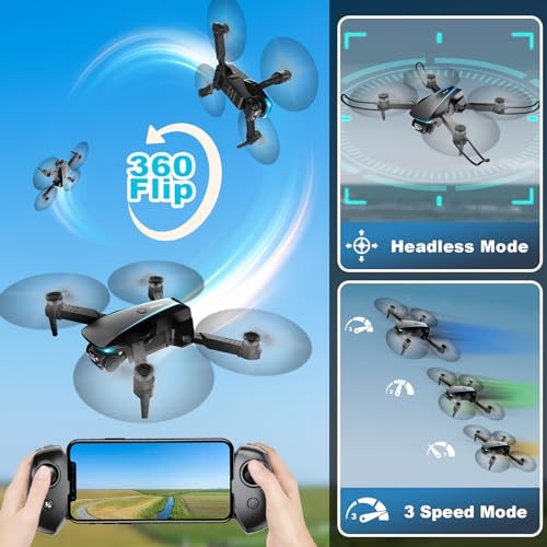 Mini Drone with Camera, 1080P HD Foldable Drone N553717